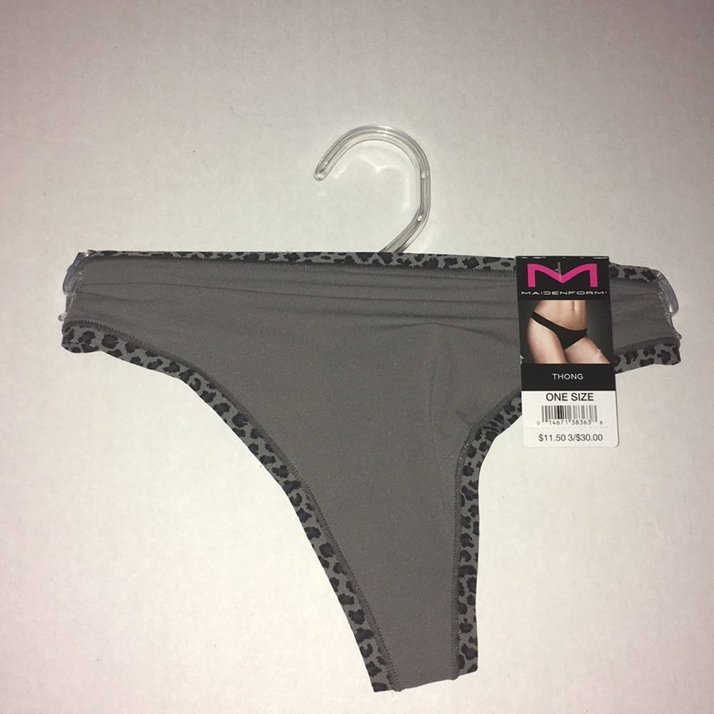 Thongs By Maidenform One Size Gray color
